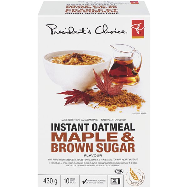 President's Choice Maple Brown Oatmeal