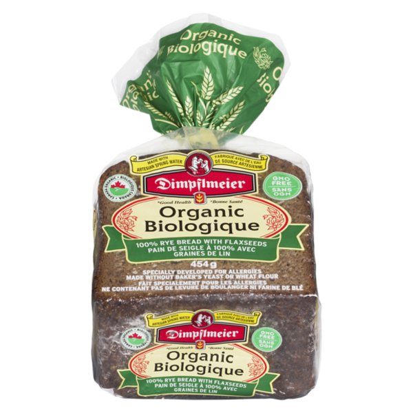 Dimpflmeier 100% Organic Rye Bread With Flaxseeds