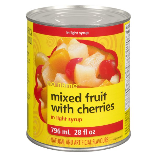 No Name Fruit Mixed With Cherries in Light Syrup