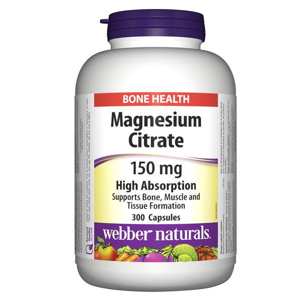 Webber Naturals 150mg Magnesium Citrate Capsules