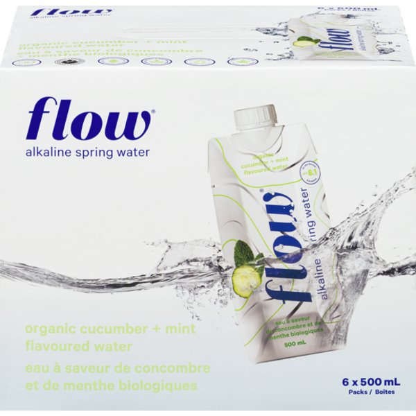 Flow Organic CucumberPlus Mint Alkaline Spring Water