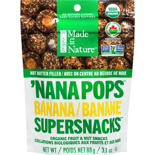 Made in Nature Organic Banana Nana Pops Fruit & Nut Snacks