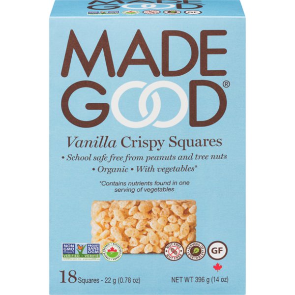 MadeGood Foods Organic Vanilla Crispy Squares