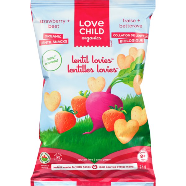 Lentil Lovies Organic Strawberry & Beet Lentil Snacks