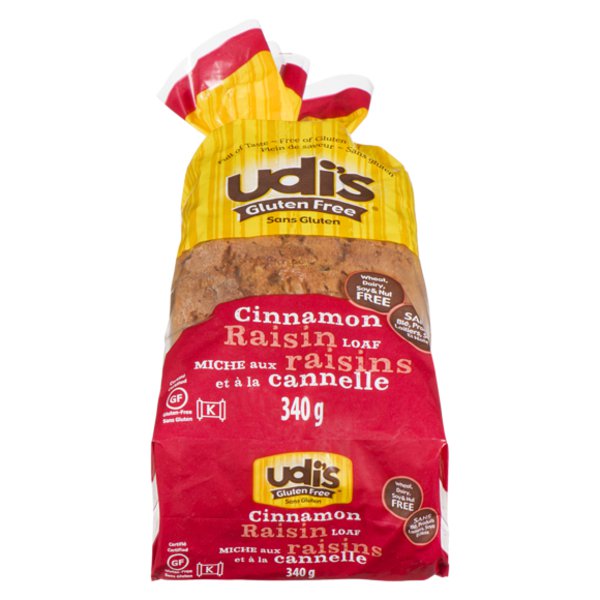 Udis Gluten Free Cinnamon Raisin Bread