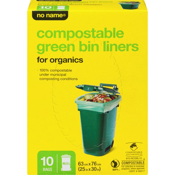 No Name Compostable Green Bin Liner