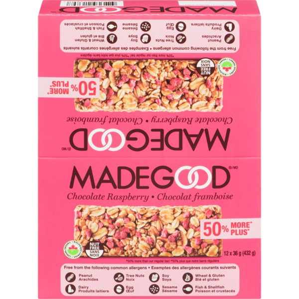 Made Good Extra Large Organic Chocolate Raspberry Granola Bar