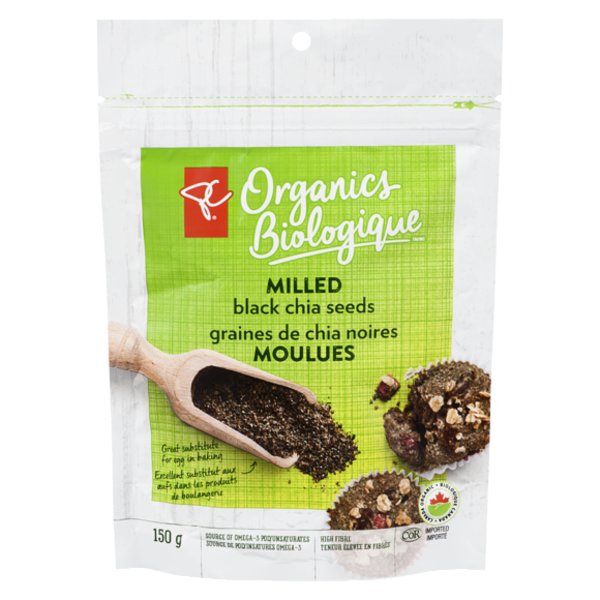 Presidents Choice Organic Milled Black Chia Seeds