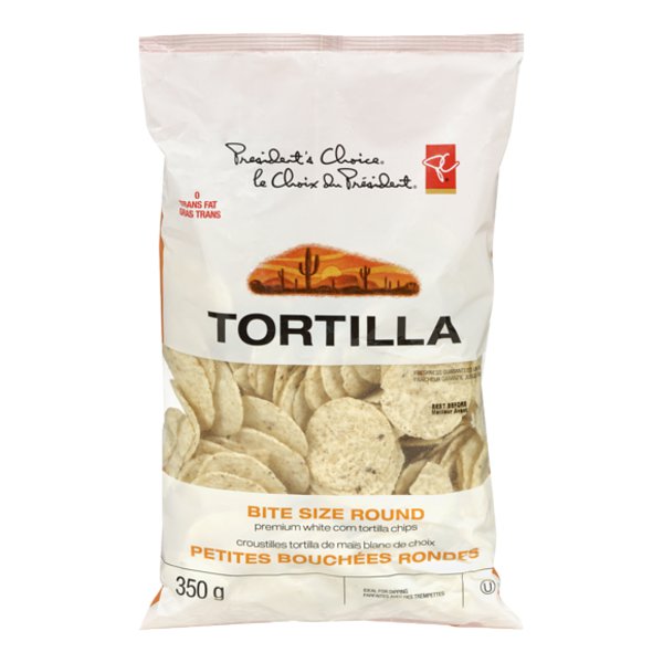 President's Choice Rounds White Corn Tortilla Bite