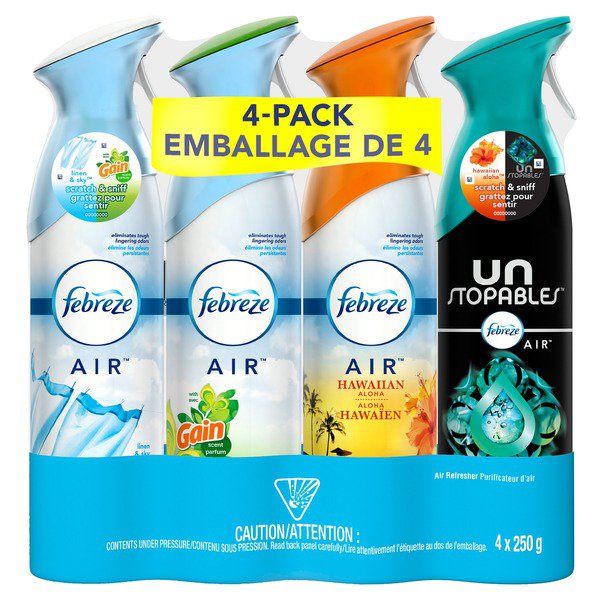 Febreze Air Gain Hawaiian Aloha Linen & Sky Effects Unstoppables Fresh Air Freshener