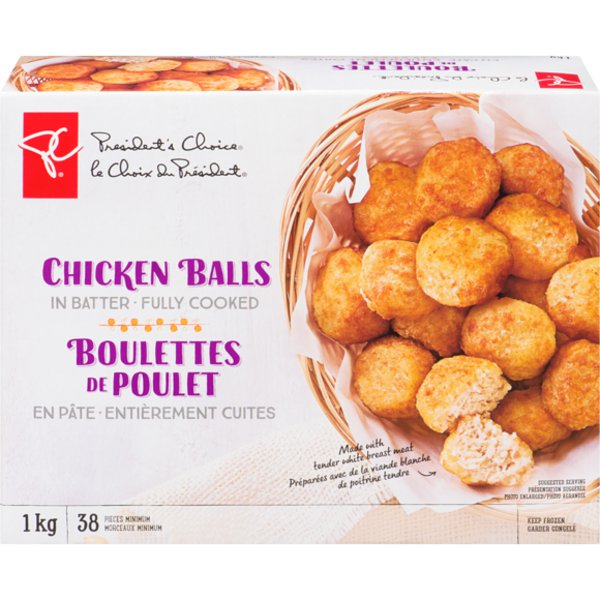 Presidents Choice Fully Cooked Battered Chicken Balls
