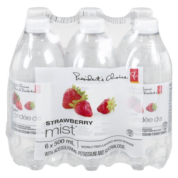 Presidents Choice Strawberry Mist Flavoured Water