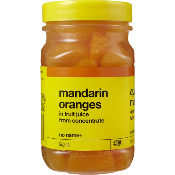 No Name Mandarin Oranges In Juice