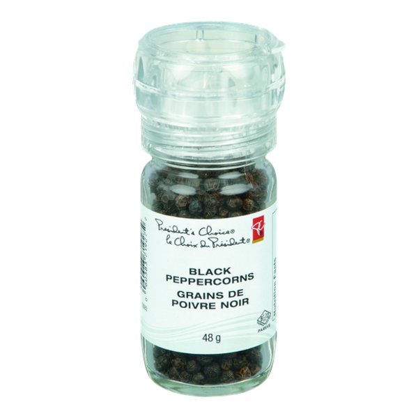 Presidents Choice Whole Black Peppercorns
