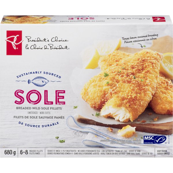 Presidents Choice Breaded Sole Fillets