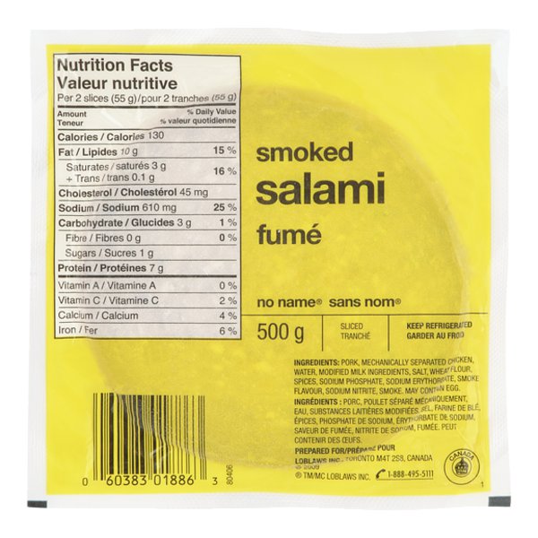 No Name Sliced Salami
