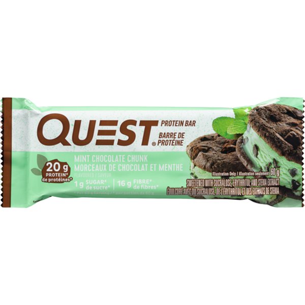 Quest Gluten Free Mint Chocolate Chunk Protein Bar