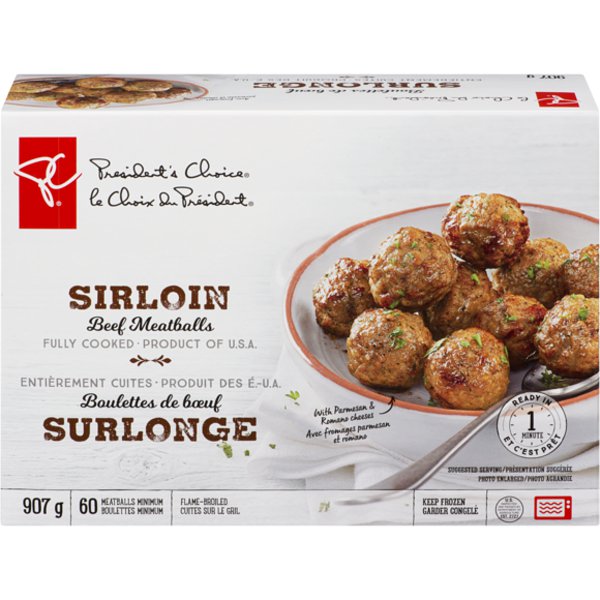 President's Choice Regular Sirloin Beef Meatballs