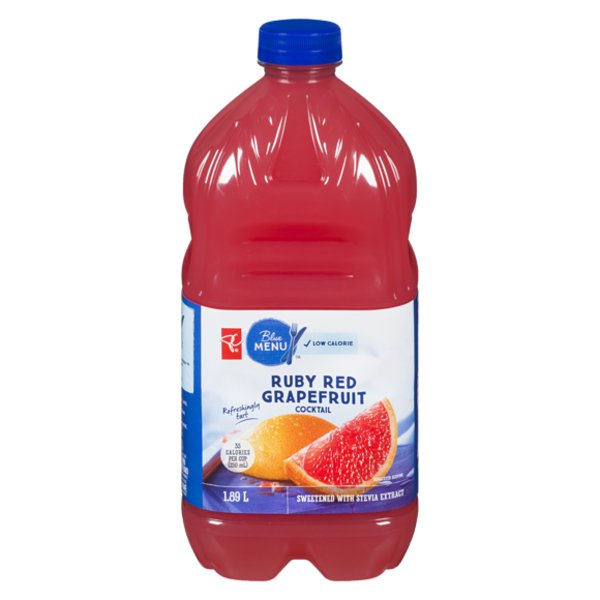 Presidents Choice Blue Menu Ruby Red Grapefruit Cocktail