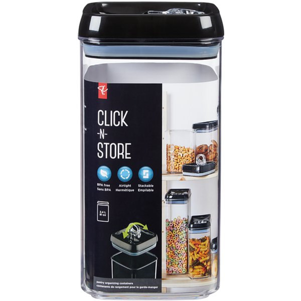 President's Choice 2.4 Liter Click & Store Square Container