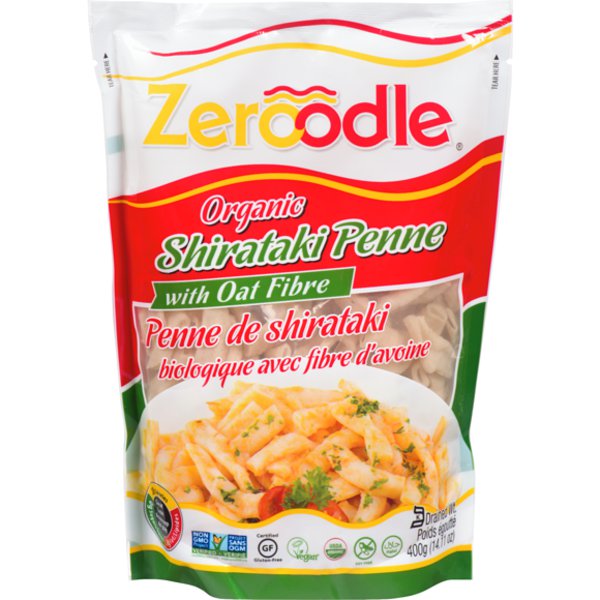 Zeroodle Organic Premium Shirataki Protein Pasta Penne with Oat Fiber
