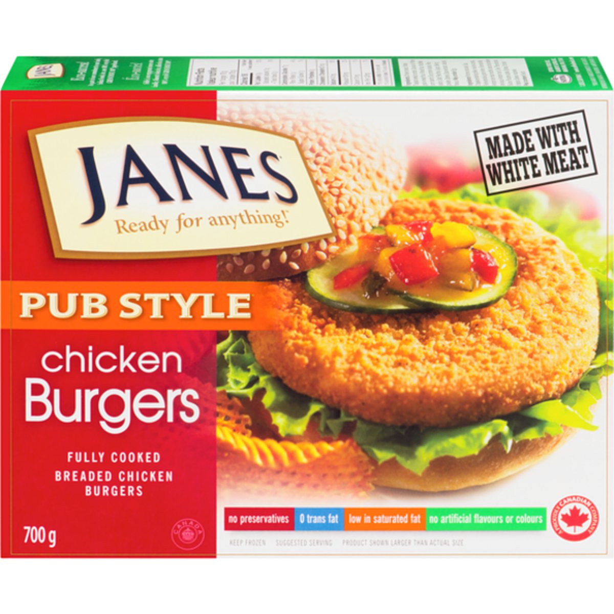 Jane's Pub Style Chicken Burgers