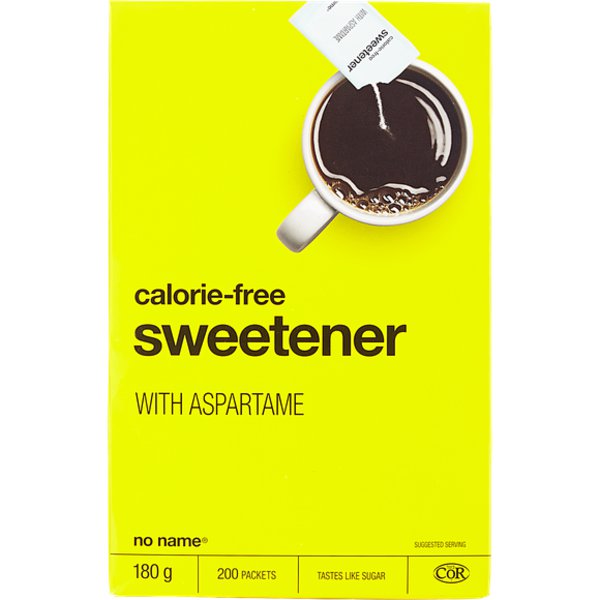 No Name Calorie-Free Aspartame Sweetener