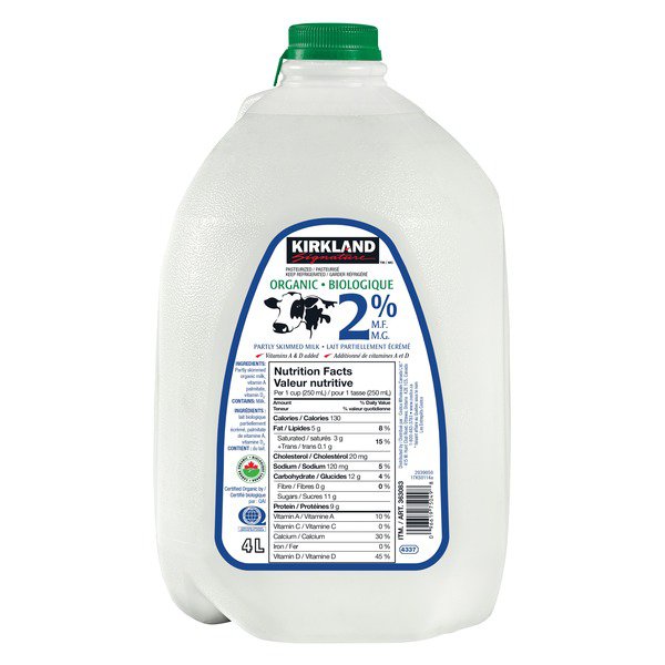 Kirkland Signature 2% Organic Milk