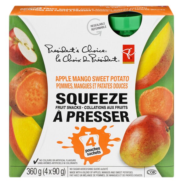 President's Choice Squeeze Mango & Sweet Potato Pouch