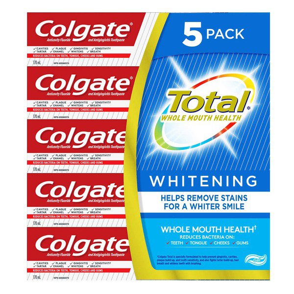 Colgate Total Whitening Toothpaste 5 Pack