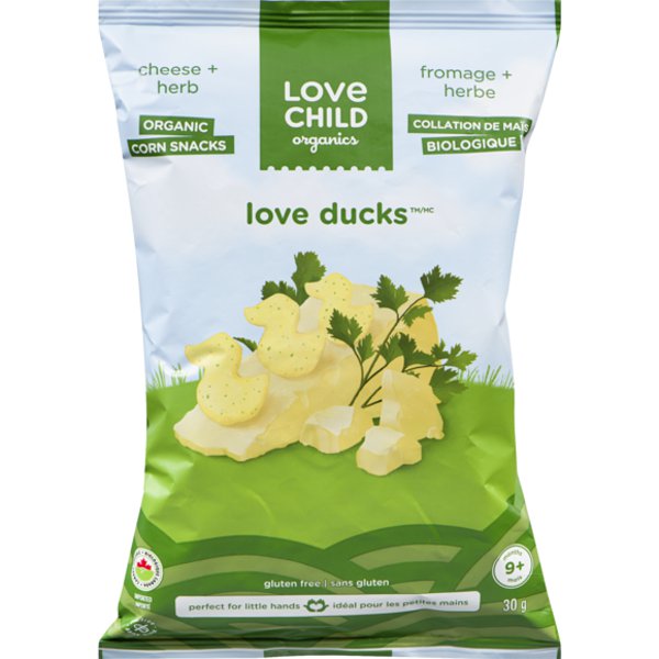 Love Child Organics Cheese & Herb Love Ducks Puff Snacks
