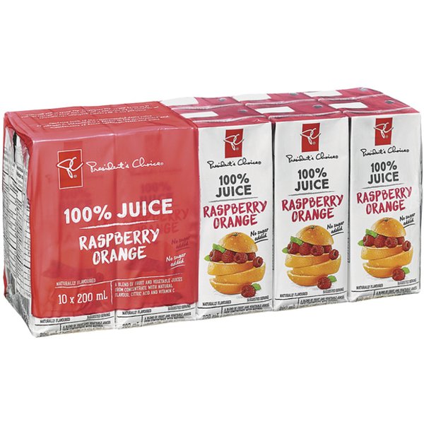 President's Choice Raspberry Orange Flavour 100% Juice Blend
