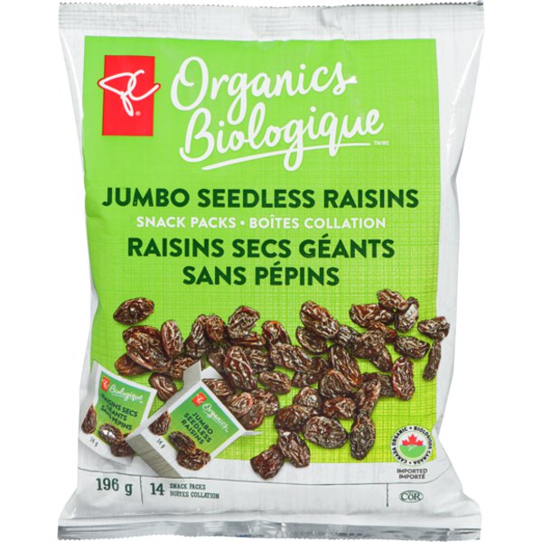 PC Organics Jumbo Raisins Snack Pack