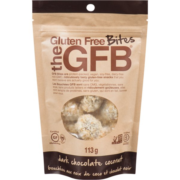 The GFB The Gluten Free Bites Dark Chocolate Coconut