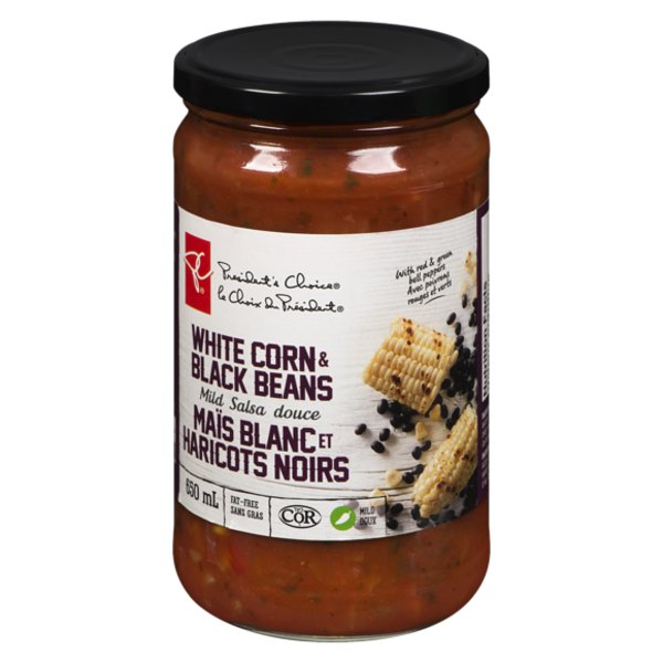 President's Choice White Corn & Black Beans Mild Salsa