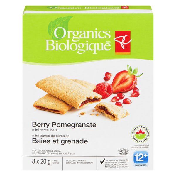 Pc Organics Berry Pomegranate Mini Cereal Bar