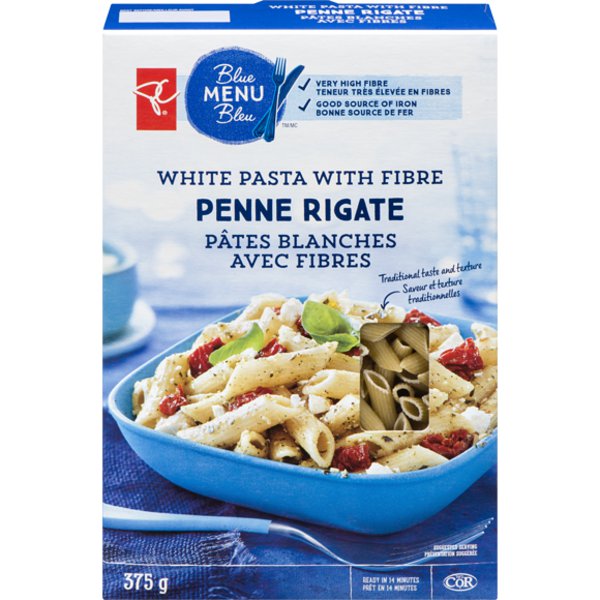 Presidents Choice Blue Menu Penne Rigate With Fiber