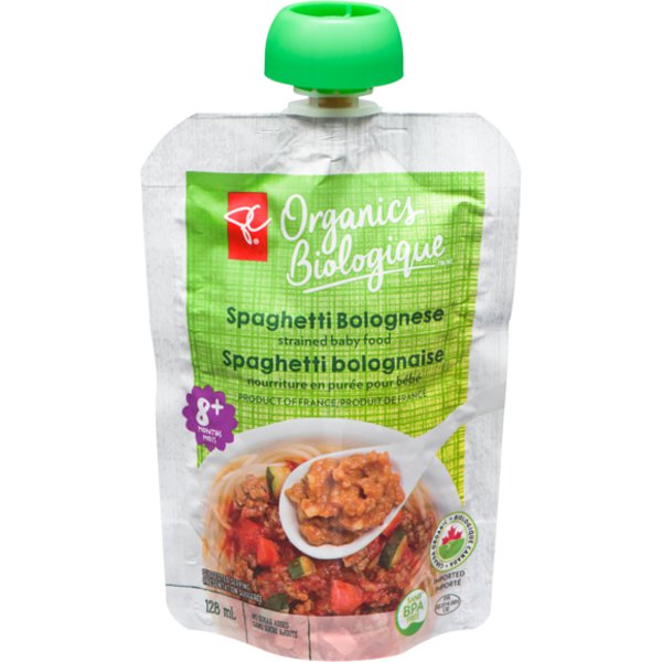Presidents Choice Organics Spaghetti Baby Food