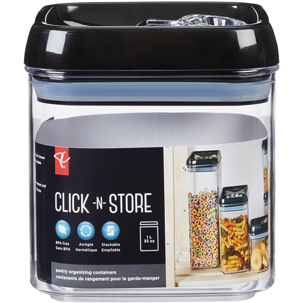 President's Choice 1 Liter Click & Store Square Storage Container