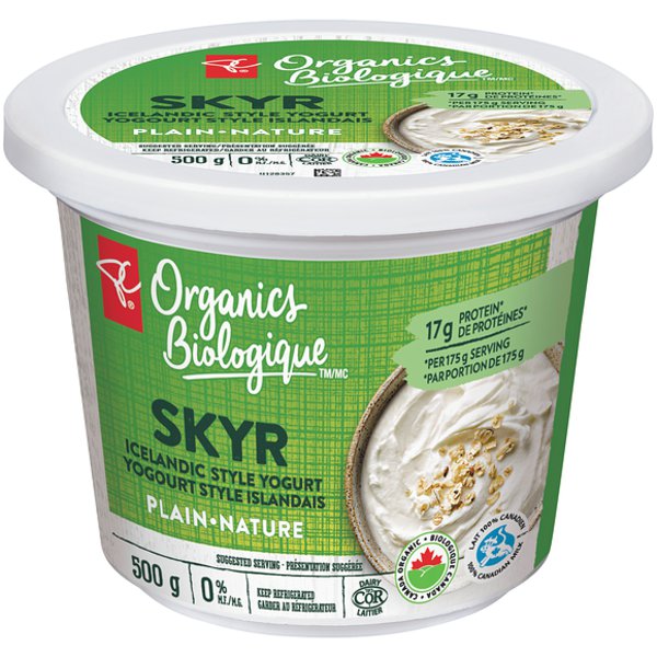 PC Organics Plain 0% MF Skyr Icelandic Style Yogurt