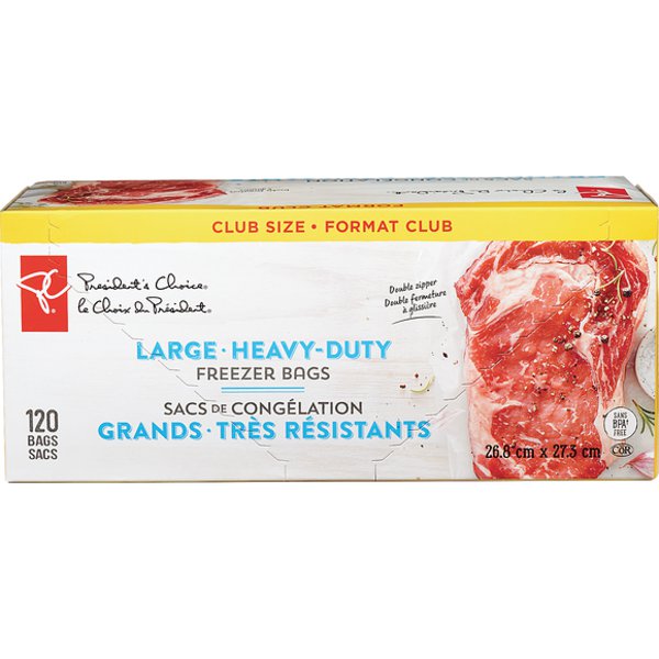 President's Choice Large Heavy Duty Freezer Bag Club Pack
