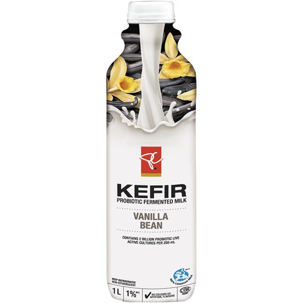 President Choice 1% Milk Fat Vanilla Bean Kefir Probiotic Fermented Milk