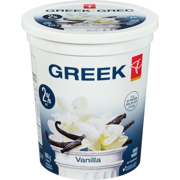President's Choice 2% Vanilla Greek Yogurt