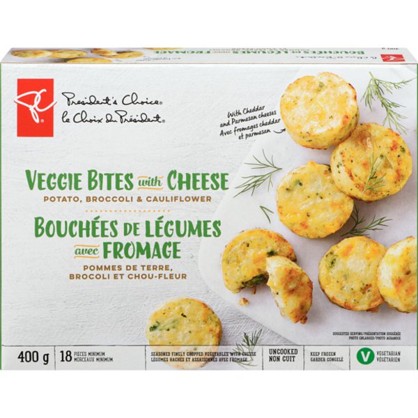 President's Choice - Veggie Bites with Cheese ‚Äì Potato, Broccoli & C ...