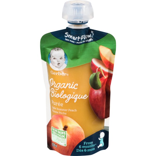 Gerber 6 Months Organic Pear Apple Peach