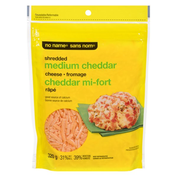 No Name Shredded Medium Cheddar Cheese