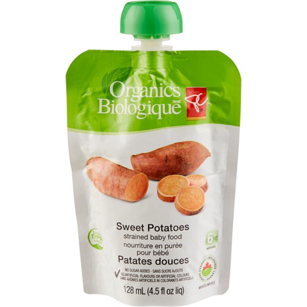 PC Organics Sweet Potatoes Strained Baby Food for Babies 6+ Months
