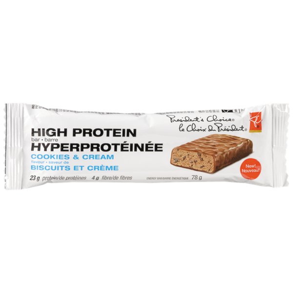 Presidents Choice High Protein Bars, Fudge Brownie (Case)