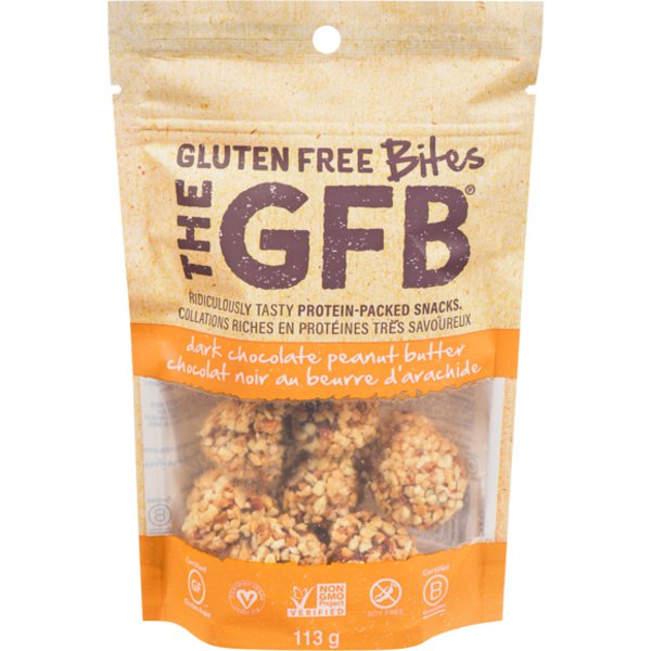 The Gluten Free Bites Dark Chocolate Peanut Butter Bites