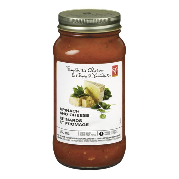 Presidents Choice Spinach & Cheese Pasta Sauce